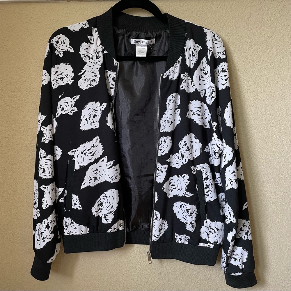 Floral Bomber Jacket